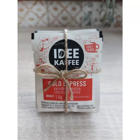 IDEE KAFFE KOFFEINMENTES INSTANT KÁVÉ, KISTASAKOS KISZERELÉS, 10 X 1,8 G