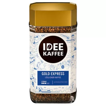   IDEE Kaffee Classic GOLD EXPRESS csersavszegény, gyomorbarát INSTANT kávé, 100g/üveg                                               