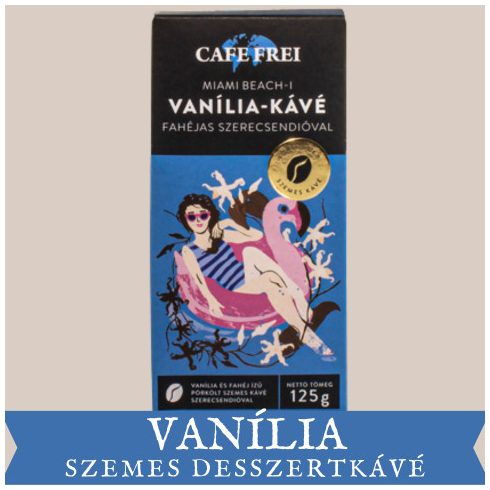 Cafe Frei szemes kávé Miami Vanília fahéjjal és szerecsendióval, 125 g