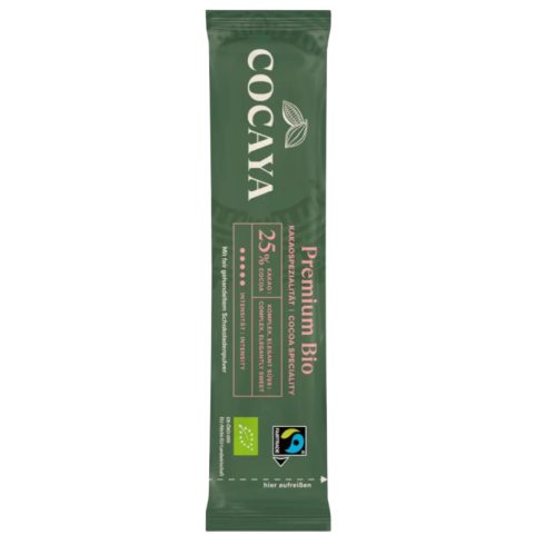 COCAYA Premium BIO 25% Fairtrade, Forró csokoládé, 10 db