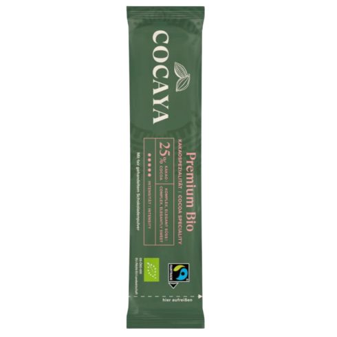 COCAYA Premium BIO 25% Fairtrade, Forró csokoládé, 10 db