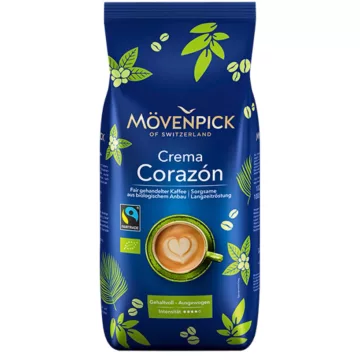   Mövenpick Corazón Crema - BIO/FairTrade - szemes kávé, 1000 g