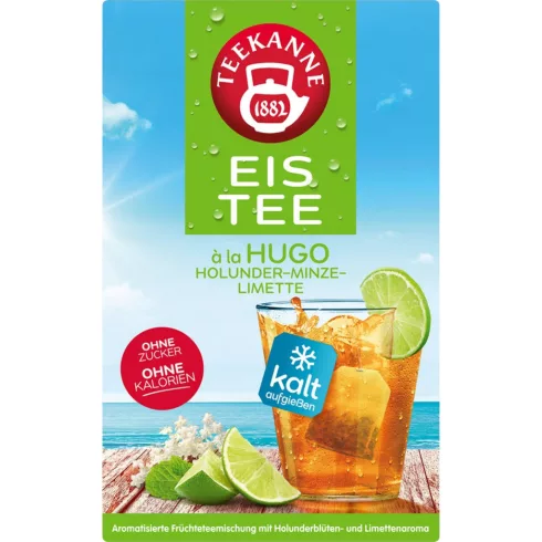 EIS TEE HUGO - Hideg Jeges tea,  bodzavirág és lime, 18 db (Teekanne)