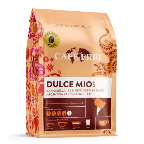 Café Frei DULCE MIO - KARAMELLA, szemes kávé, 450 g