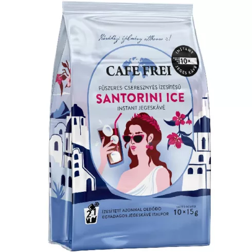 Cafe Frei 2in1 SANTORINI ICE, csresznyés. instant jegeskávé, 10 db